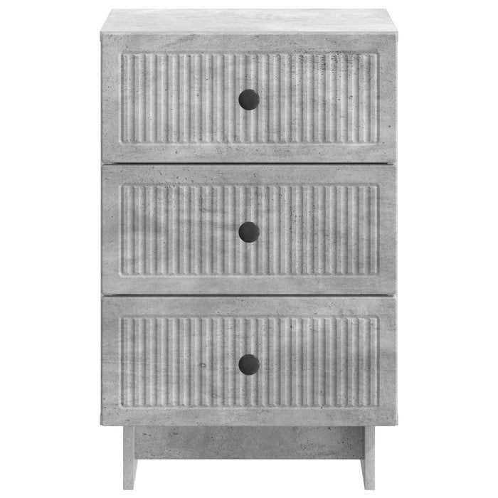 Dulap de noapte Gri Beton 43 x 41 x 66,5 cm Lemn prelucrat - WALTI WALTI