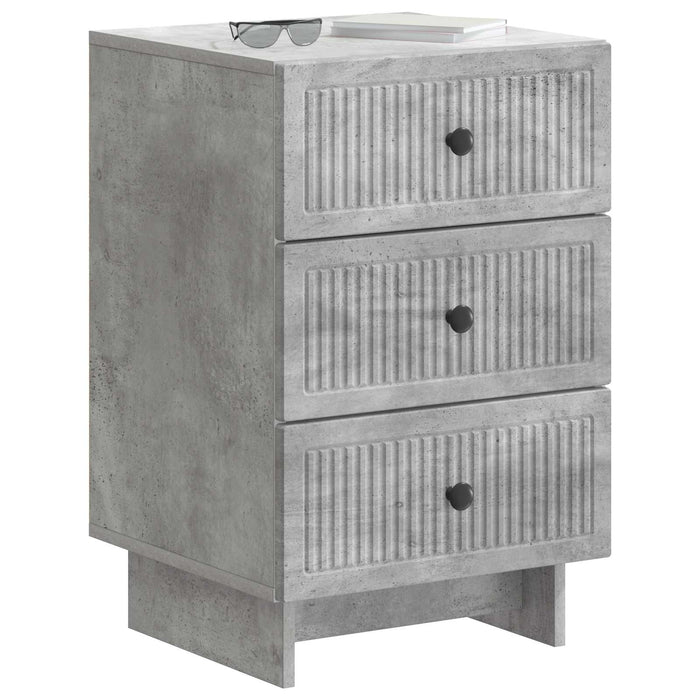 Dulap de noapte Gri Beton 43 x 41 x 66,5 cm Lemn prelucrat - WALTI WALTI