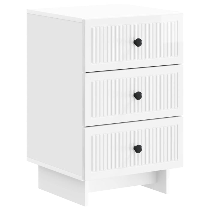 Dulap de noapte cu sertar Alb foarte lucios 43 x 41 x 66,5 cm - WALTI WALTI