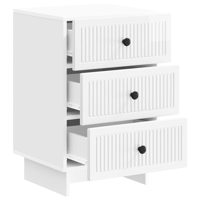 Dulap de noapte cu sertar Alb foarte lucios 43 x 41 x 66,5 cm - WALTI WALTI