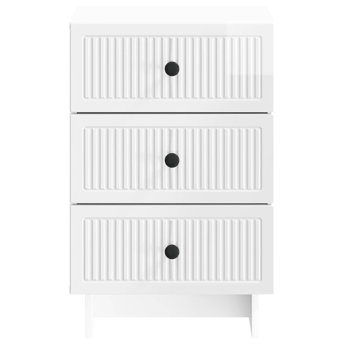 Dulap de noapte cu sertar Alb foarte lucios 43 x 41 x 66,5 cm - WALTI WALTI
