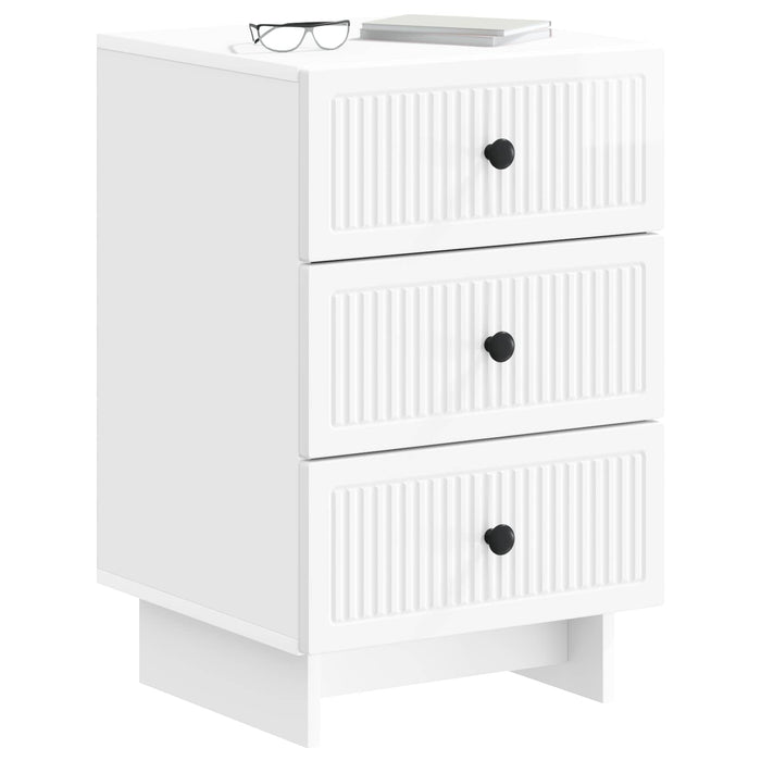 Dulap de noapte cu sertar Alb foarte lucios 43 x 41 x 66,5 cm - WALTI WALTI