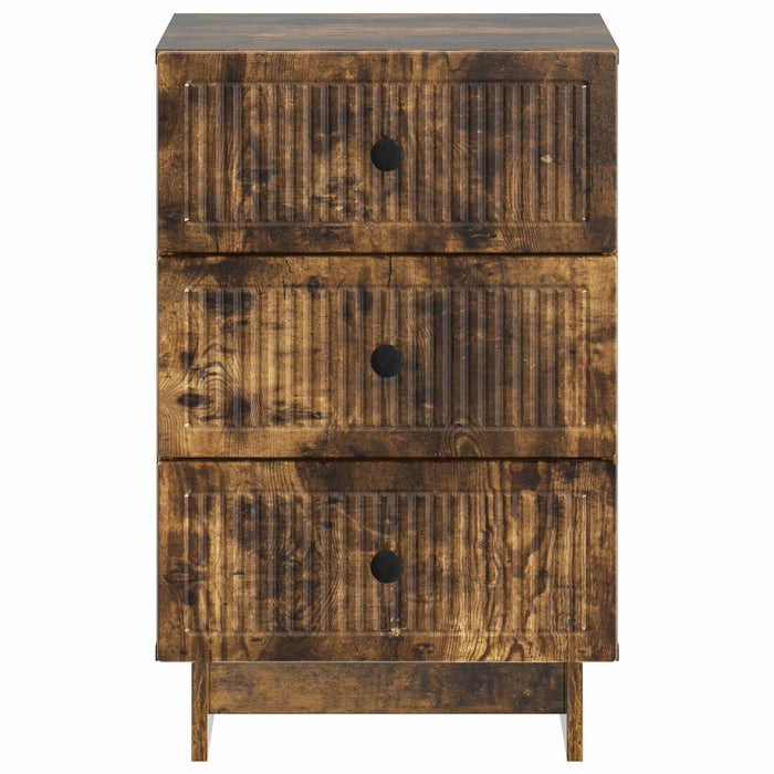 Dulap de noapte Stejar fumuriu 43 x 41 x 66,5 cm Lemn prelucrat - WALTI WALTI
