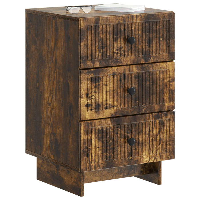 Dulap de noapte Stejar fumuriu 43 x 41 x 66,5 cm Lemn prelucrat - WALTI WALTI
