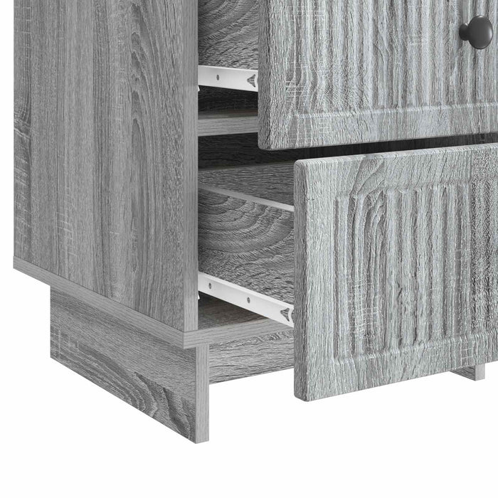Dulap de noapte Sonoma gri 43 x 41 x 66,5 cm Lemn prelucrat - WALTI WALTI