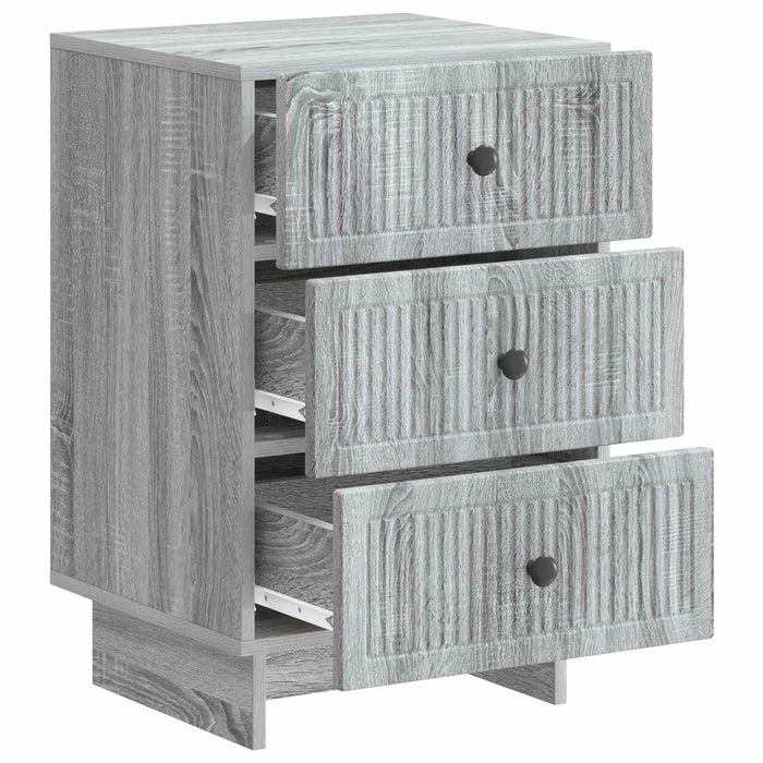 Dulap de noapte Sonoma gri 43 x 41 x 66,5 cm Lemn prelucrat - WALTI WALTI