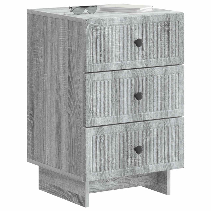 Dulap de noapte Sonoma gri 43 x 41 x 66,5 cm Lemn prelucrat - WALTI WALTI