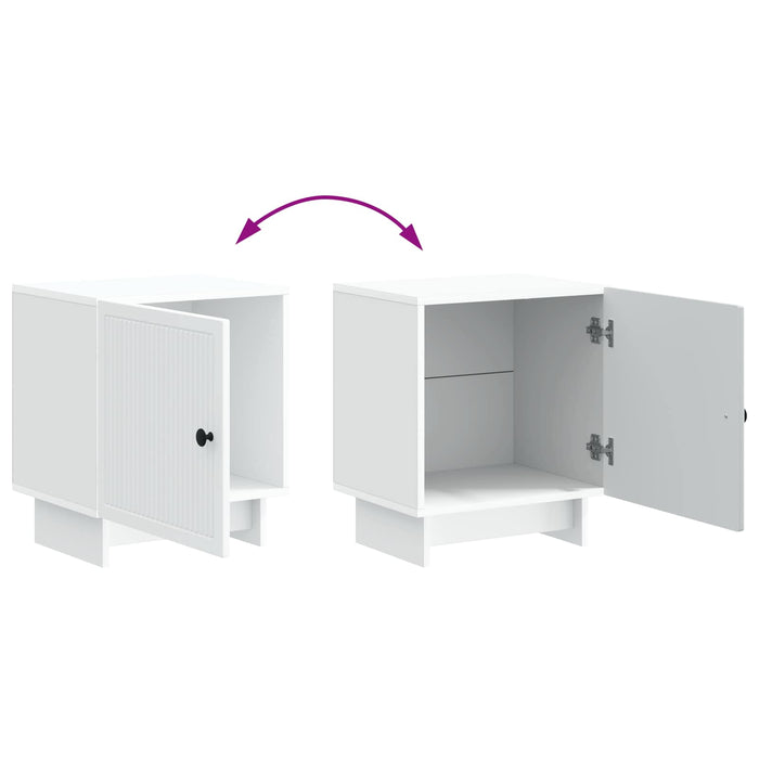 Dulap de noapte Alb 43 x 34,5 x 50 cm Lemn prelucrat - WALTI WALTI