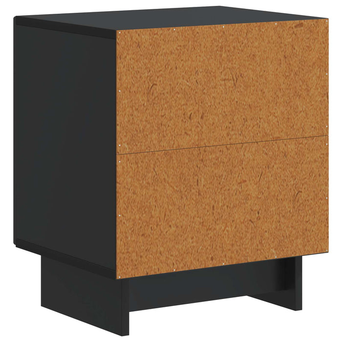 Dulap de noapte 2 pcs Negru 43 x 34,5 x 50 cm Lemn prelucrat - WALTI WALTI