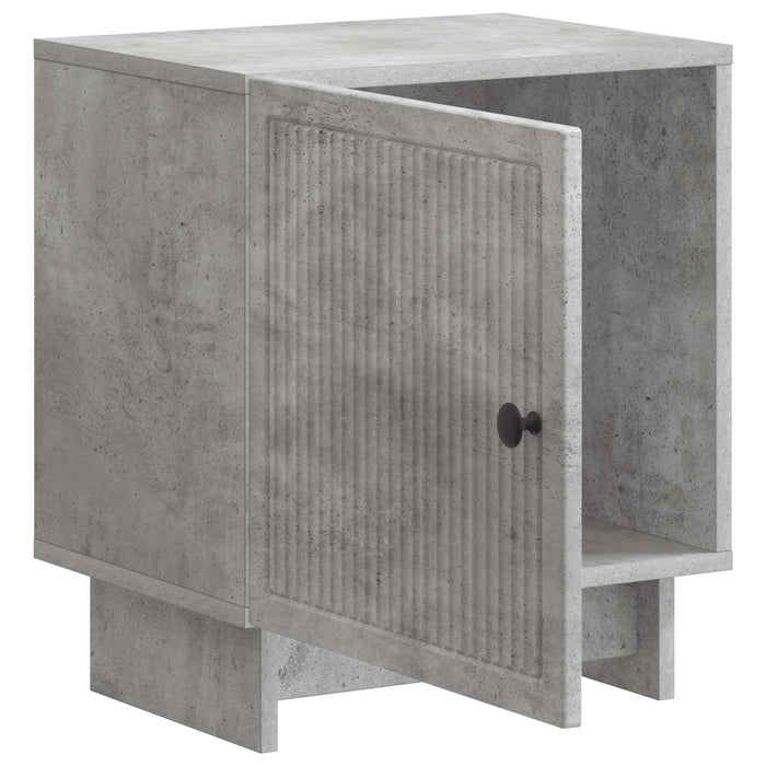 Dulap de noapte Gri Beton 43 x 34,5 x 50 cm Lemn prelucrat - WALTI WALTI