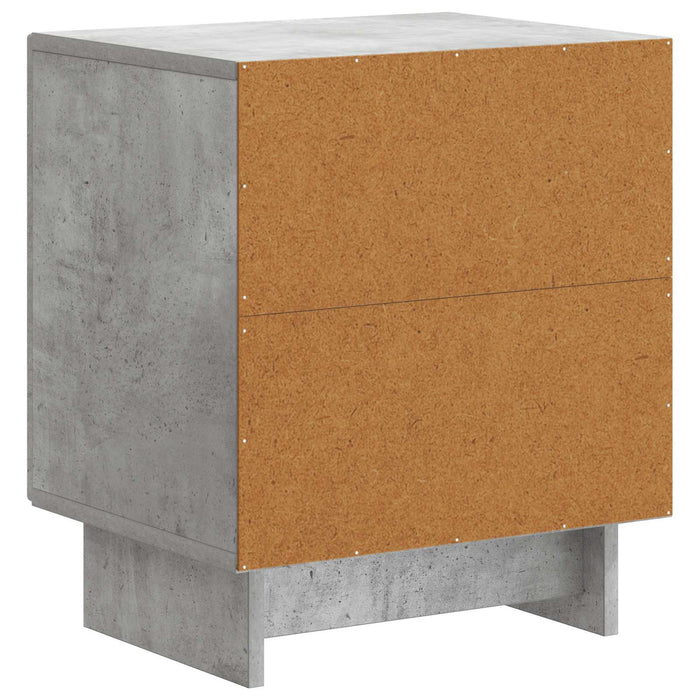 Dulap de noapte Gri Beton 43 x 34,5 x 50 cm Lemn prelucrat - WALTI WALTI