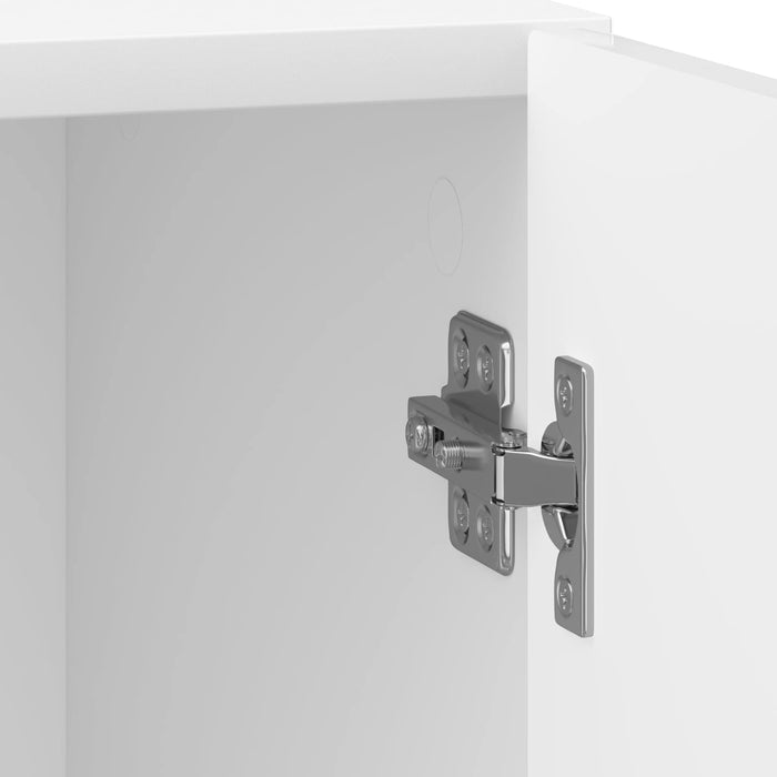 Dulap de noapte 2 pcs Alb foarte lucios 43 x 34,5 x 50 cm - WALTI WALTI