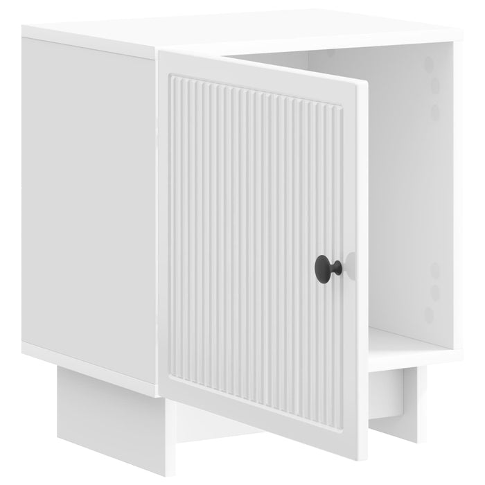 Dulap de noapte 2 pcs Alb foarte lucios 43 x 34,5 x 50 cm - WALTI WALTI