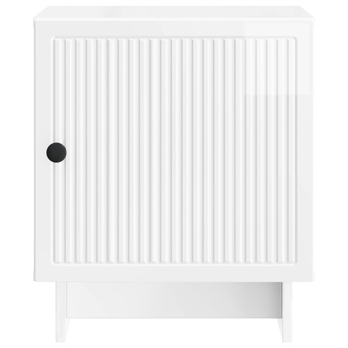 Dulap de noapte 2 pcs Alb foarte lucios 43 x 34,5 x 50 cm - WALTI WALTI