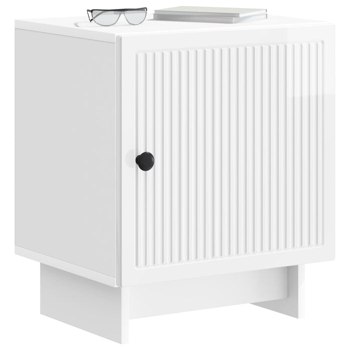 Dulap de noapte 2 pcs Alb foarte lucios 43 x 34,5 x 50 cm - WALTI WALTI