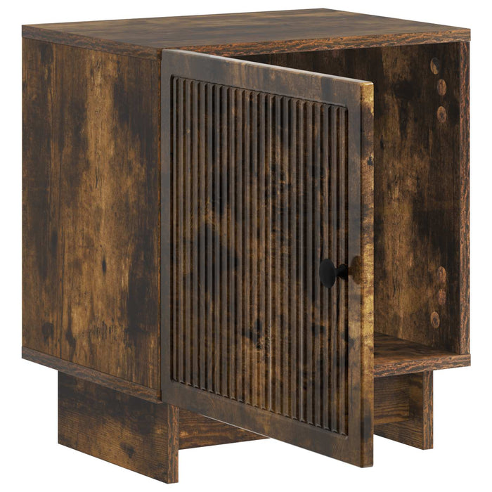 Dulap de noapte 2 pcs Stejar fumuriu 43 x 34,5 x 50 cm - WALTI WALTI