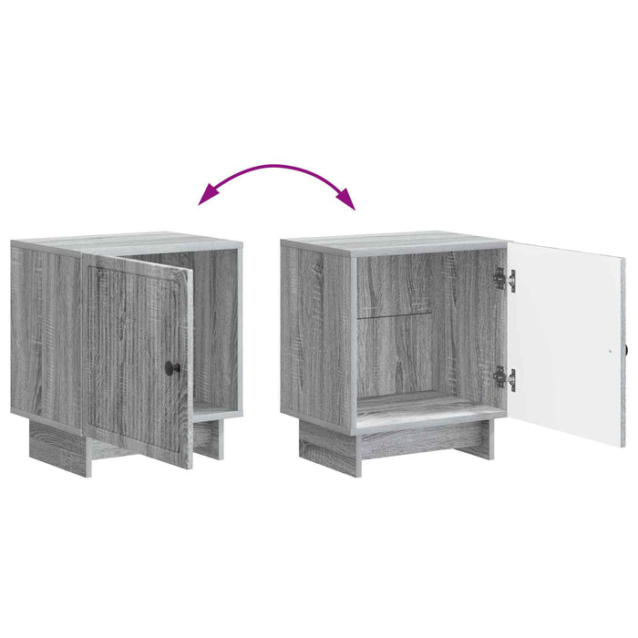 Dulap de noapte Sonoma gri 43 x 34,5 x 50 cm Lemn prelucrat - WALTI WALTI