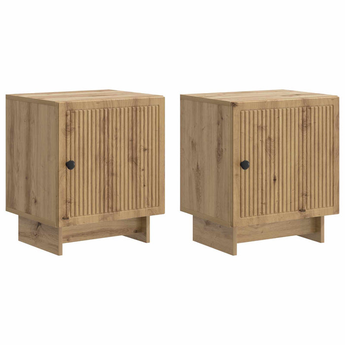 Dulap de noapte 2 pcs Stejar Artizanal 43 x 34,5 x 50 cm - WALTI WALTI