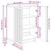 Bufet Stejar fumuriu 66 x 34,5 x 90 cm Lemn prelucrat - WALTI WALTI