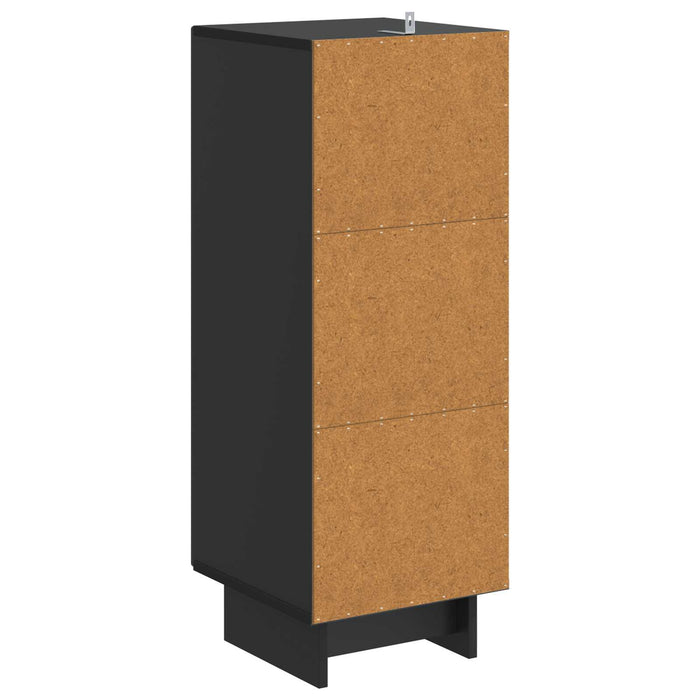 Dulap Negru 33 x 34,5 x 90 cm Lemn prelucrat - WALTI WALTI