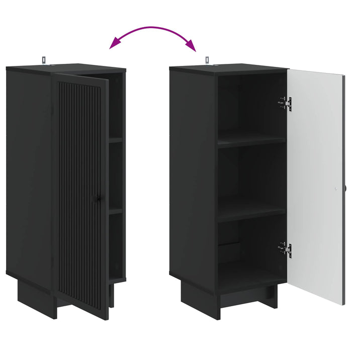 Dulap Negru 33 x 34,5 x 90 cm Lemn prelucrat - WALTI WALTI