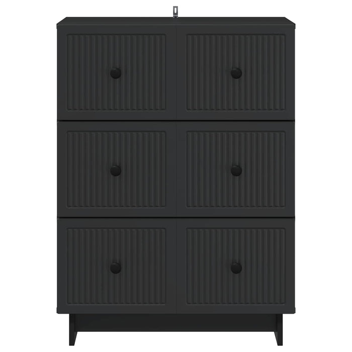 Dulap cu sertare Negru 66 x 34,5 x 90 cm Lemn prelucrat - WALTI WALTI