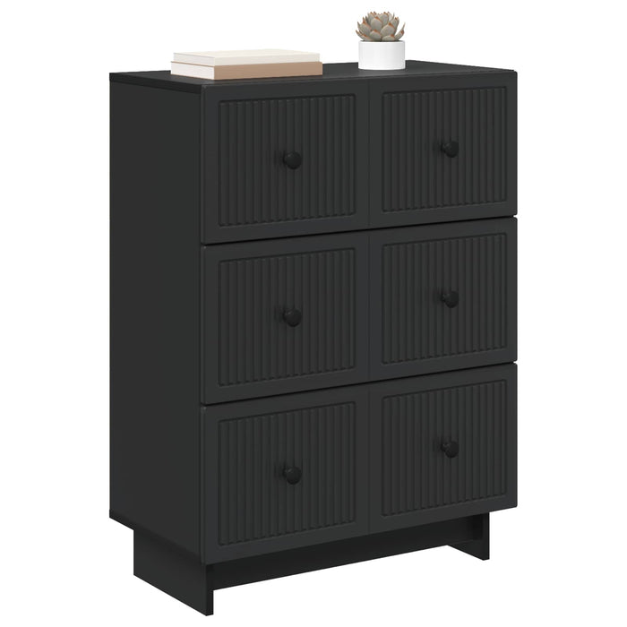 Dulap cu sertare Negru 66 x 34,5 x 90 cm Lemn prelucrat - WALTI WALTI