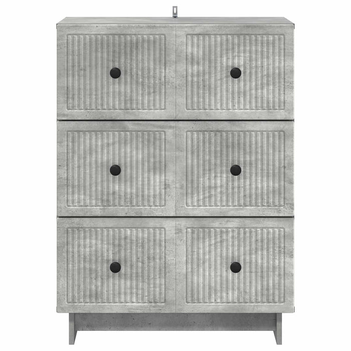Dulap cu sertare Gri Beton 66 x 34,5 x 90 cm Lemn prelucrat - WALTI WALTI