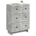 Dulap cu sertare Gri Beton 66 x 34,5 x 90 cm Lemn prelucrat - WALTI WALTI