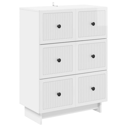 Dulap cu sertare Alb foarte lucios 66 x 34,5 x 90 cm - WALTI WALTI
