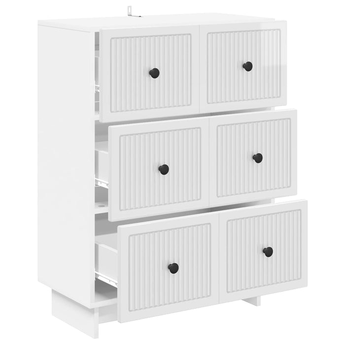 Dulap cu sertare Alb foarte lucios 66 x 34,5 x 90 cm - WALTI WALTI
