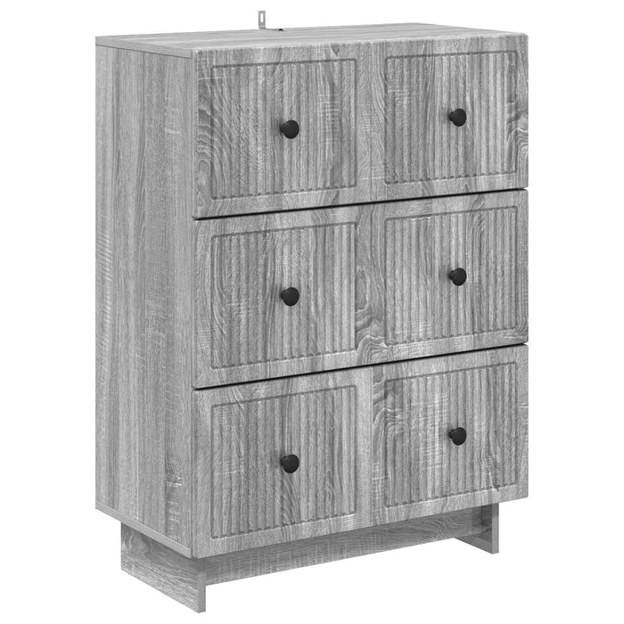 Dulap cu sertare Sonoma gri 66 x 34,5 x 90 cm Lemn prelucrat - WALTI WALTI