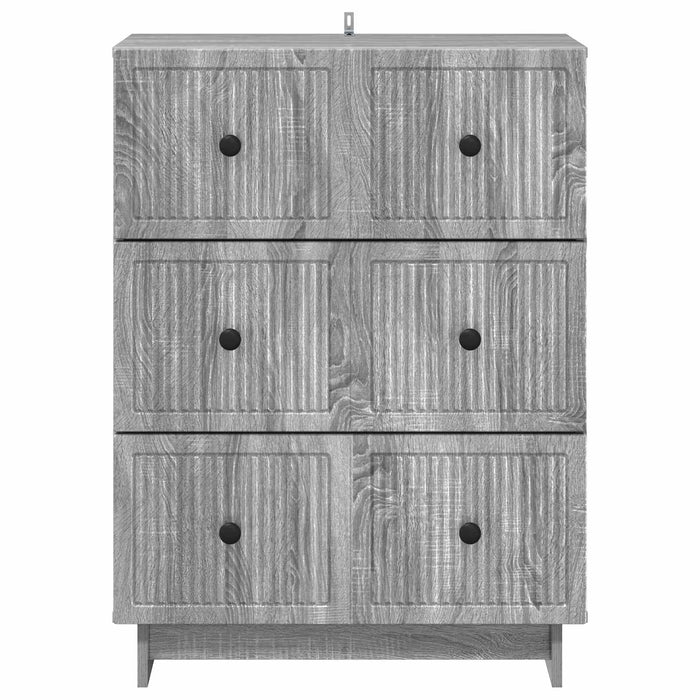 Dulap cu sertare Sonoma gri 66 x 34,5 x 90 cm Lemn prelucrat - WALTI WALTI
