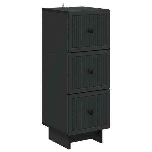 Dulap cu sertare Negru 33 x 34,5 x 90 cm Lemn prelucrat - WALTI WALTI