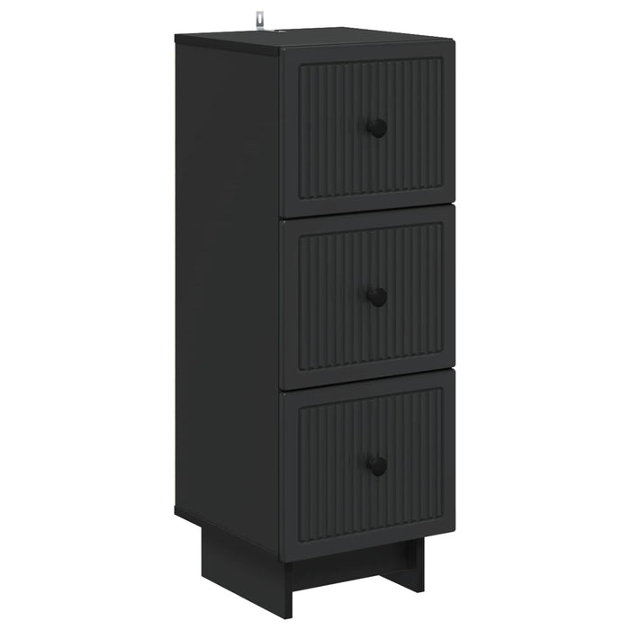 Dulap cu sertare Negru 33 x 34,5 x 90 cm Lemn prelucrat - WALTI WALTI