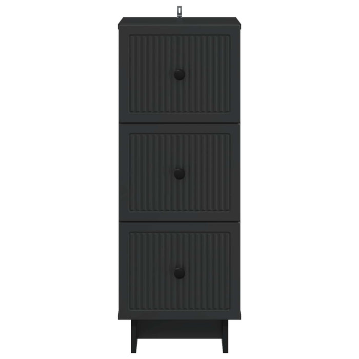 Dulap cu sertare Negru 33 x 34,5 x 90 cm Lemn prelucrat - WALTI WALTI