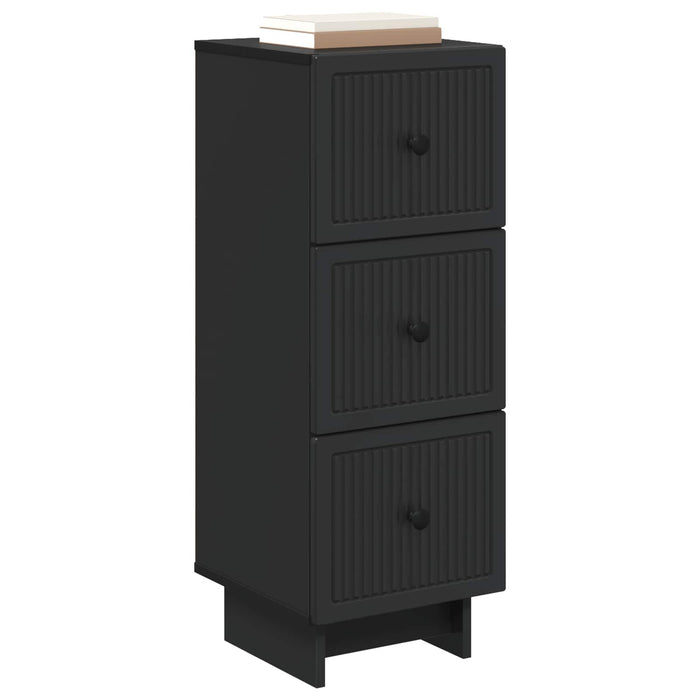 Dulap cu sertare Negru 33 x 34,5 x 90 cm Lemn prelucrat - WALTI WALTI