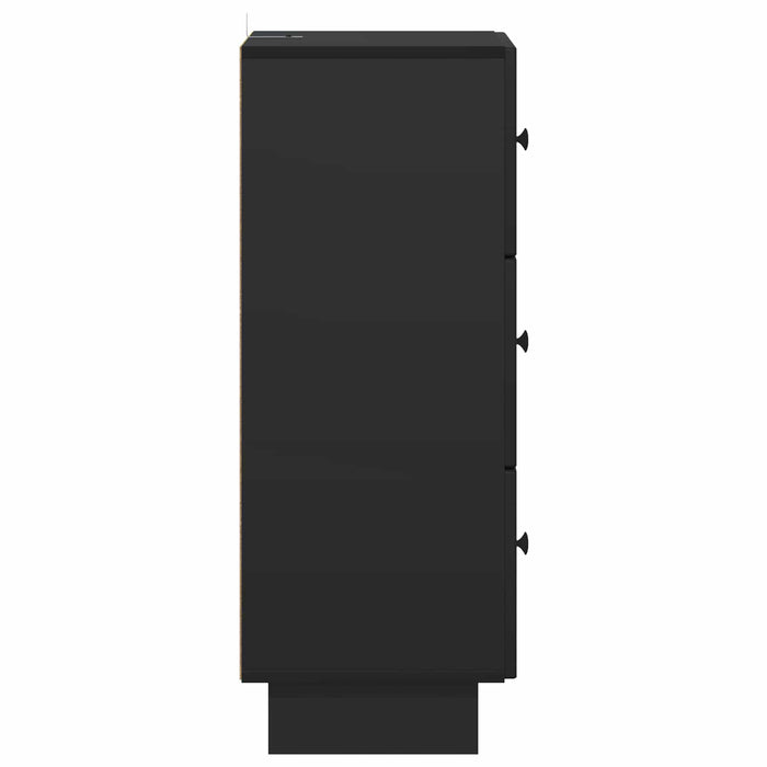 Dulap cu sertare Negru 33 x 34,5 x 90 cm Lemn prelucrat - WALTI WALTI