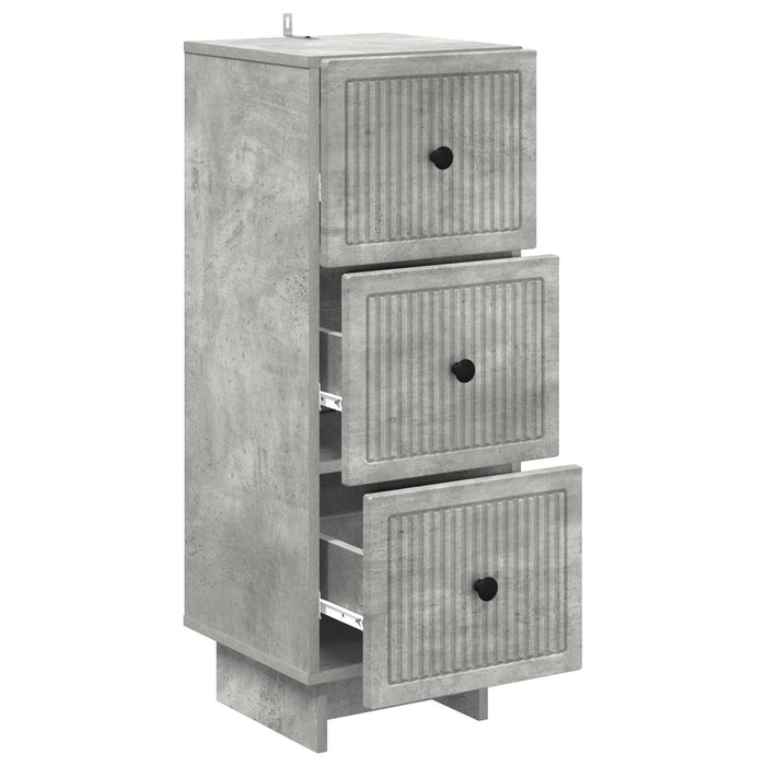 Dulap cu sertare Gri Beton 33 x 34,5 x 90 cm Lemn prelucrat - WALTI WALTI
