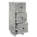 Dulap cu sertare Gri Beton 33 x 34,5 x 90 cm Lemn prelucrat - WALTI WALTI