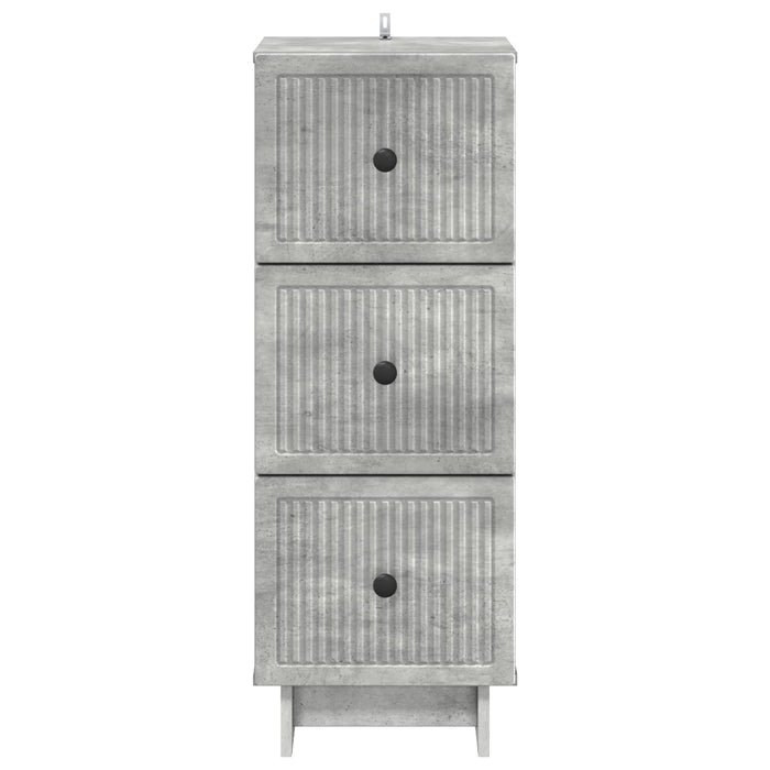 Dulap cu sertare Gri Beton 33 x 34,5 x 90 cm Lemn prelucrat - WALTI WALTI