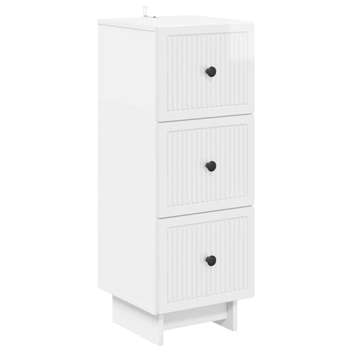 Dulap cu sertare Alb foarte lucios 33 x 34,5 x 90 cm - WALTI WALTI