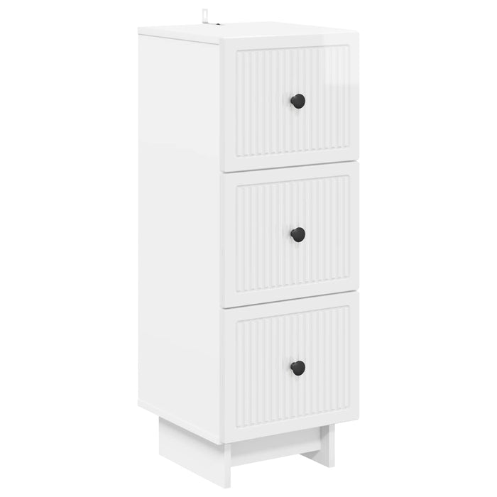 Dulap cu sertare Alb foarte lucios 33 x 34,5 x 90 cm - WALTI WALTI
