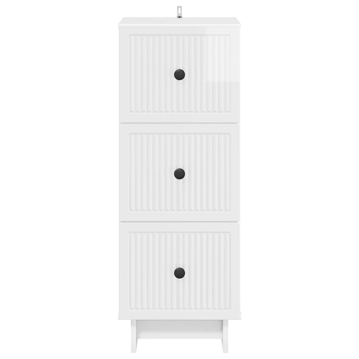 Dulap cu sertare Alb foarte lucios 33 x 34,5 x 90 cm - WALTI WALTI