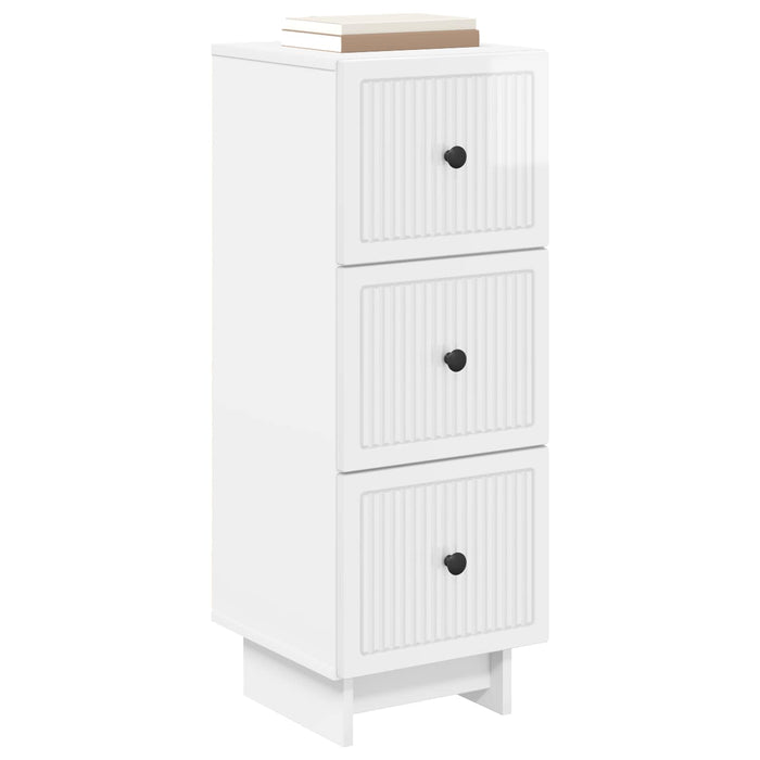 Dulap cu sertare Alb foarte lucios 33 x 34,5 x 90 cm - WALTI WALTI