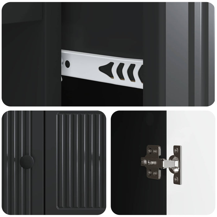 Bufet cu sertar Negru 66 x 34,5 x 90 cm Lemn prelucrat - WALTI WALTI