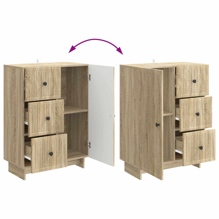 Bufet cu sertar Stejar Sonoma 66 x 34,5 x 90 cm Lemn prelucrat - WALTI WALTI