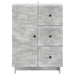 Bufet cu sertar Gri Beton 66 x 34,5 x 90 cm Lemn prelucrat - WALTI WALTI