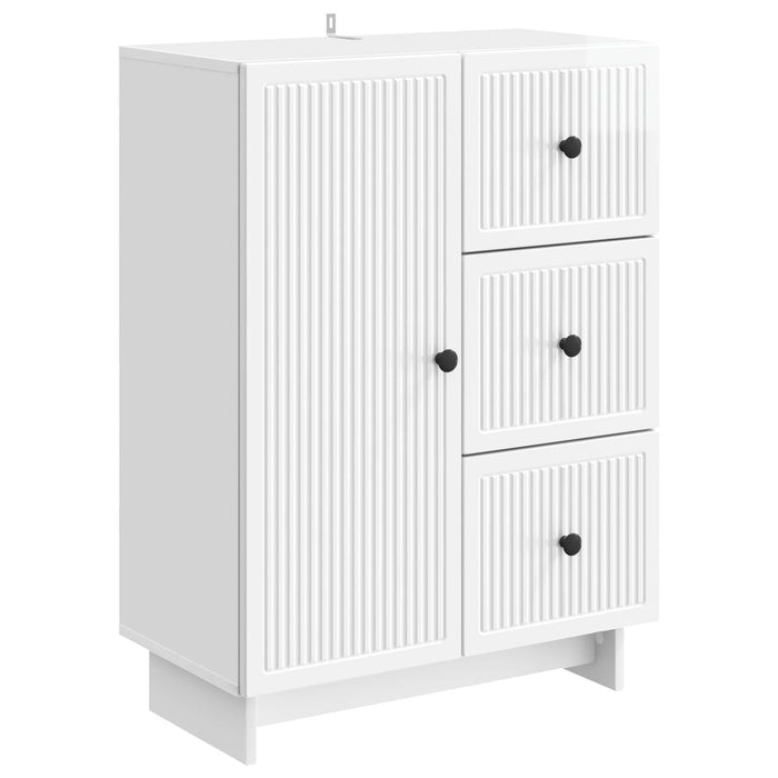 Bufet Alb foarte lucios 66 x 34,5 x 90 cm Lemn prelucrat - WALTI WALTI