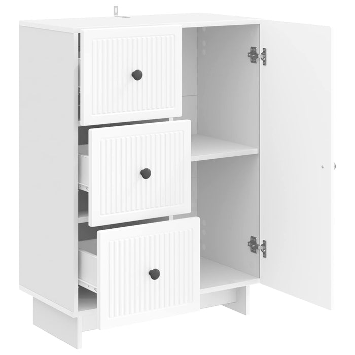 Bufet Alb foarte lucios 66 x 34,5 x 90 cm Lemn prelucrat - WALTI WALTI